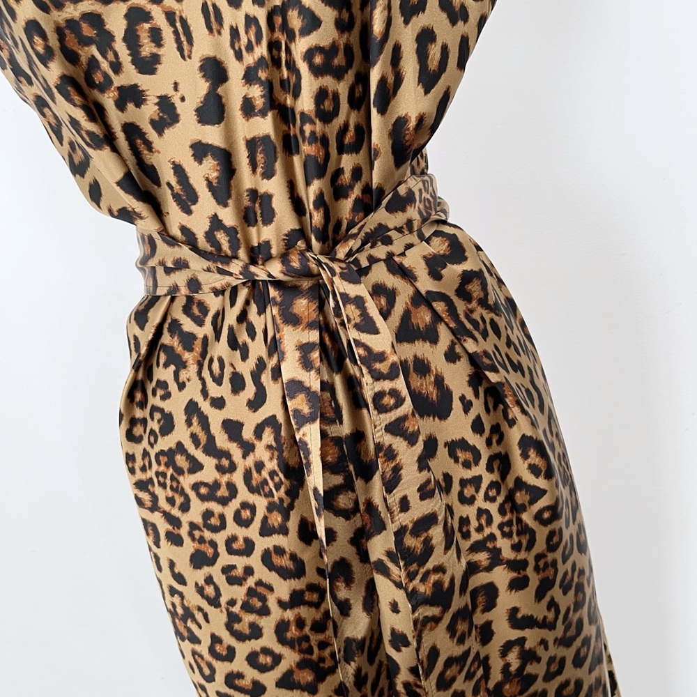 Banana Republic 100% Silk Leopard Print Slip Maxi Dress | LG - Picture 3 of 7